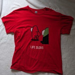 Among Us "Life Sucks" TKO Shirt Gildan Large